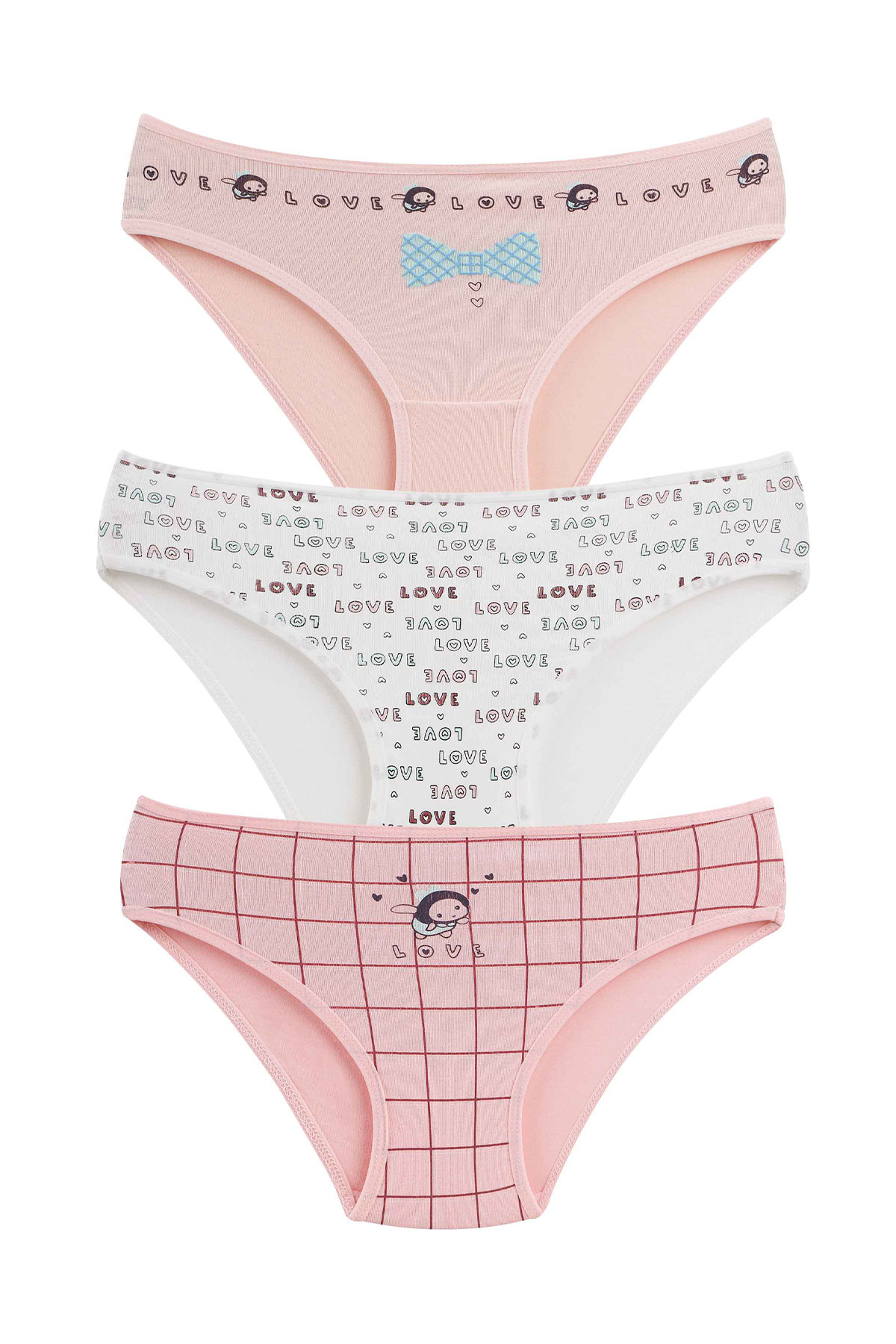 Domi Kids Kız Çocuk Bikini Külot Baskılı - Thumbnail