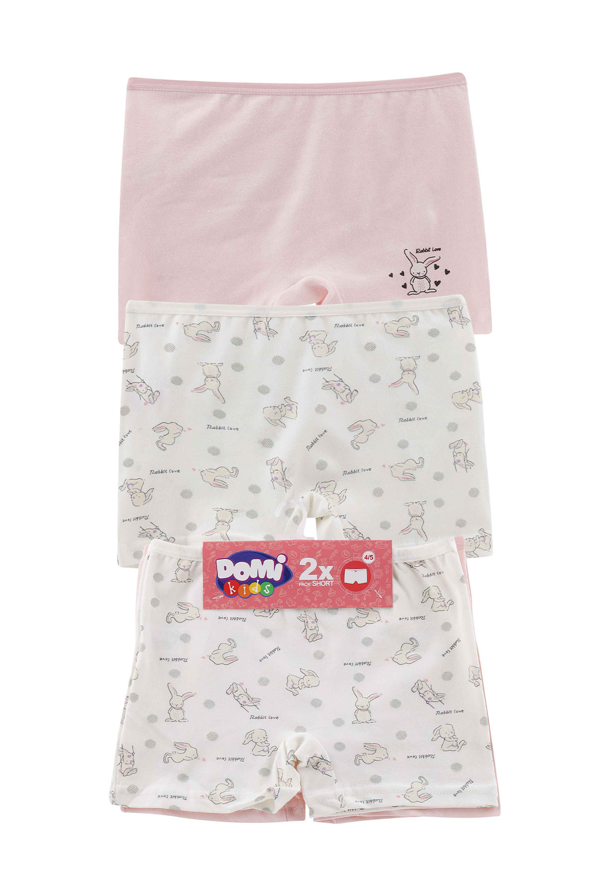 Domi Kids Kız Çocuk Boxer 2'li - Asorti - Thumbnail