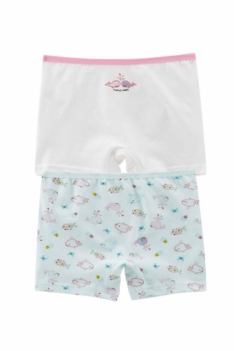 Domi - Domi Kids Kız Çocuk Boxer 2'li - Asorti