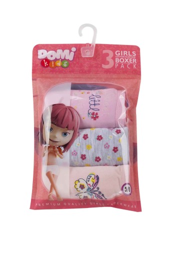 Domi - Domi Kids Kız Çocuk Boxer 3'lü - Asorti (1)