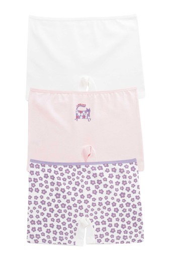 Domi - Domi Kids Kız Çocuk Boxer 3'lü - Asorti