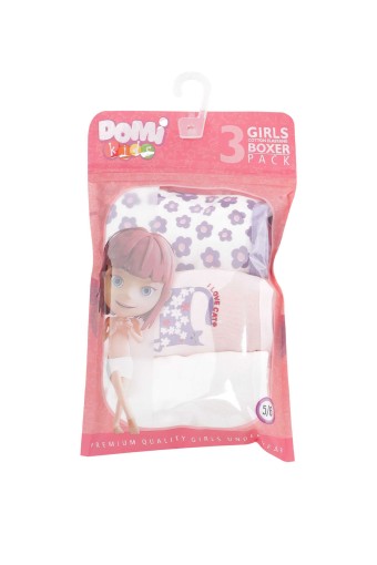 Domi - Domi Kids Kız Çocuk Boxer 3'lü - Asorti (1)