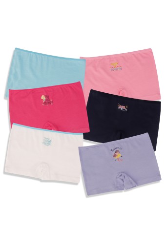 Domi - Domi Kids Kız Çocuk Boxer 6'lı - Asorti