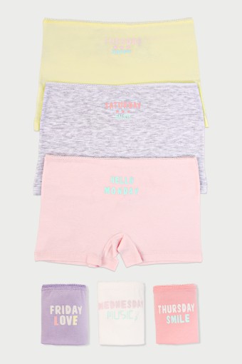 Domi - Domi Kids Kız Çocuk Boxer 6'lı - Asorti