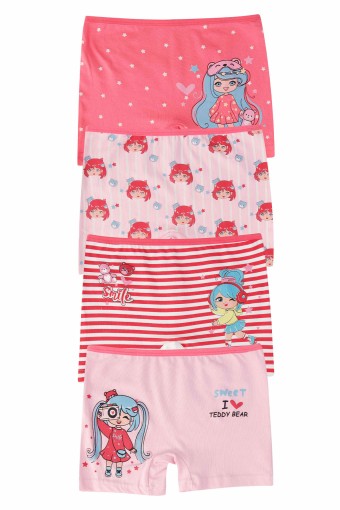 Domi - Domi Kids Kız Çocuk Boxer Baskılı