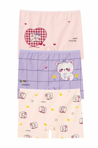 Domi - Domi Kids Kız Çocuk Boxer Baskılı