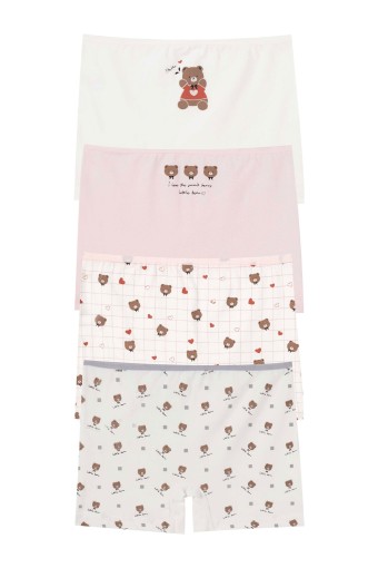 Domi - Domi Kids Kız Çocuk Boxer Baskılı