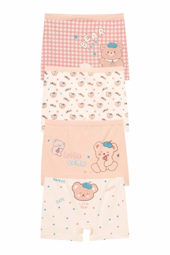 Domi - Domi Kids Kız Çocuk Boxer Baskılı