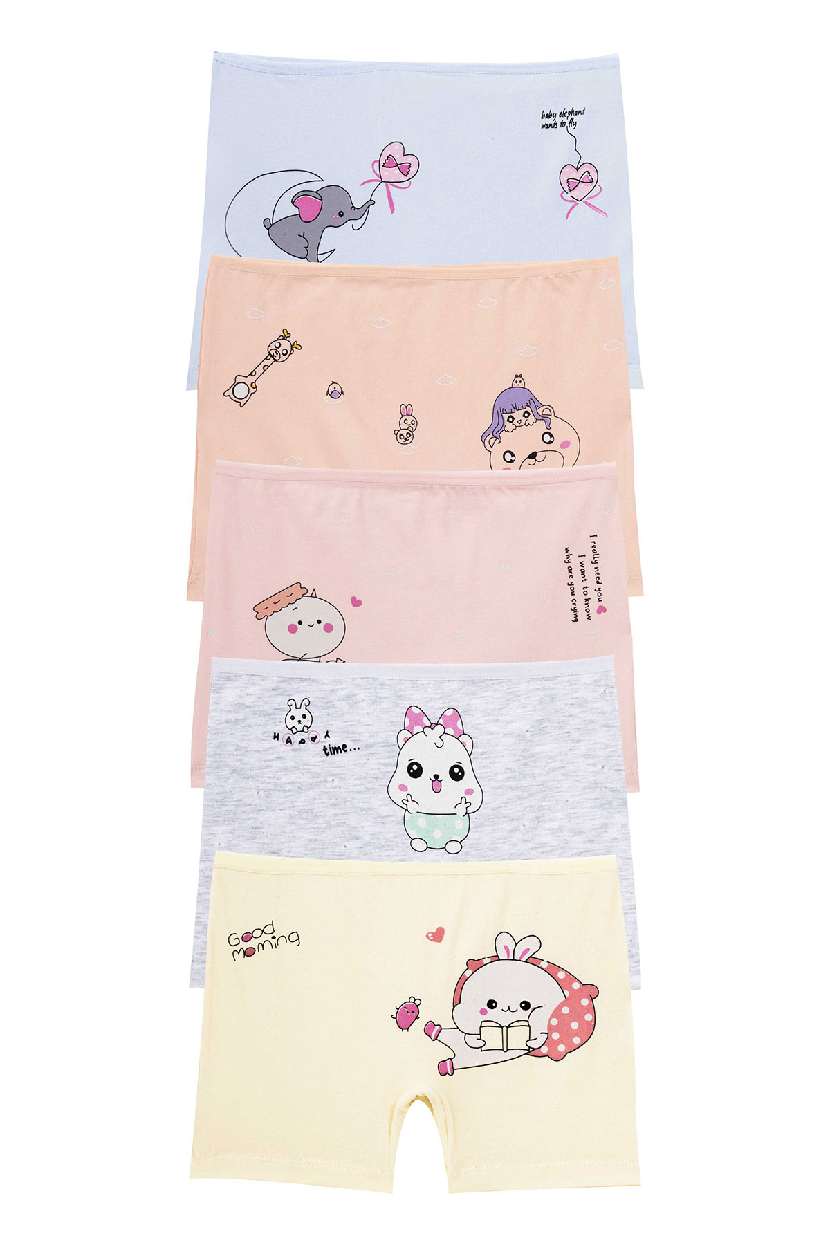 Domi Kids Kız Çocuk Boxer Baskılı - Thumbnail