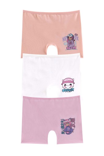 Domi - Domi Kids Kız Çocuk Boxer Baskılı
