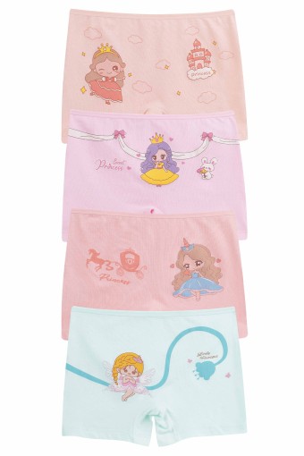 Domi - Domi Kids Kız Çocuk Boxer Baskılı (1)