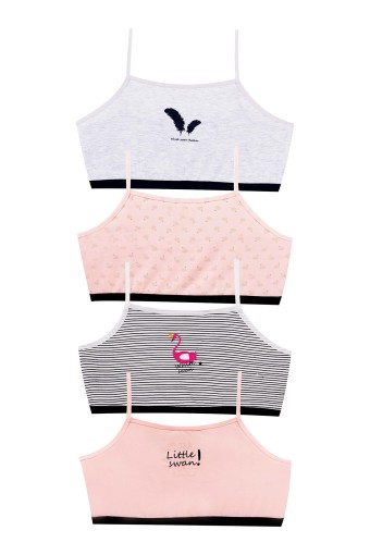 Domi - Domi Kids Kız Garson Büstiyer Yazılı