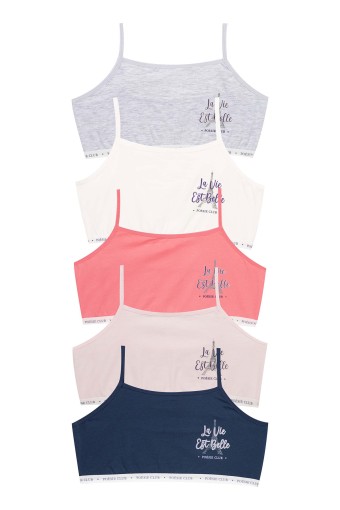 Domi - Domi Kids Kız Garson Büstiyer Yazılı