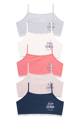 Domi - Domi Kids Kız Garson Büstiyer Yazılı