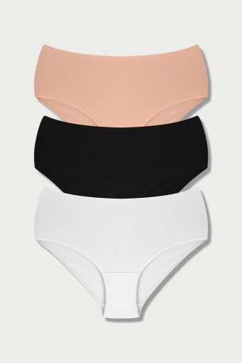 DOMİNANT - Dominant Kadın Bato Külot Büyük Beden 3'lü - Asorti (1)