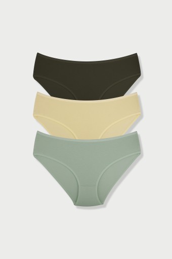 DOMİNANT - Dominant Kadın Bato Külot Büyük Beden 3'lü - ASORTİ