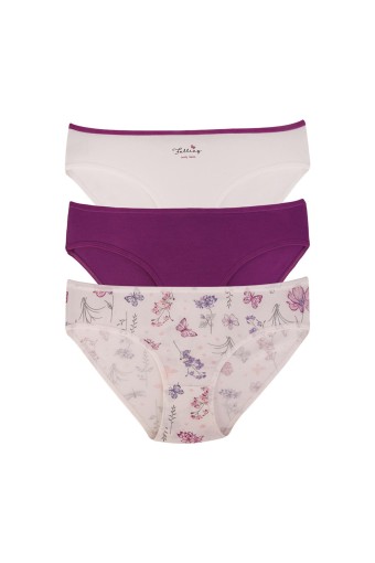 DOMİNANT - Dominant Kadın Bato Külot Büyük Beden 3'lü - ASORTİ