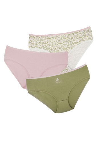 DOMİNANT - Dominant Kadın Bato Külot Büyük Beden 3'lü - ASORTİ