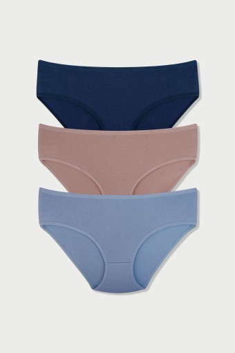 DOMİNANT - Dominant Kadın Bato Külot Büyük Beden 3'lü - Asorti