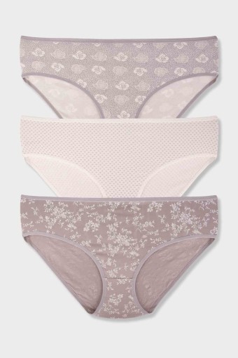 DOMİNANT - Dominant Kadın Bato Külot Büyük Beden 3'lü - Asorti