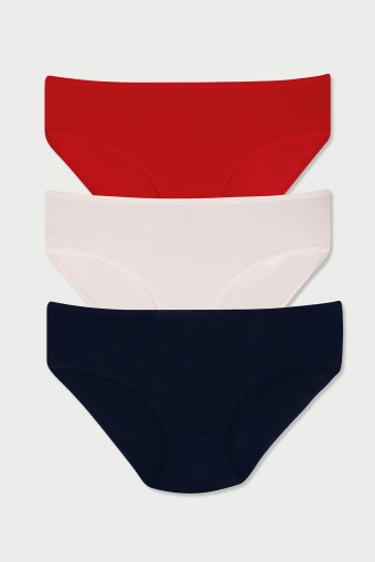 DOMİNANT - Dominant Kadın Bato Külot Büyük Beden 3'lü - ASORTİ