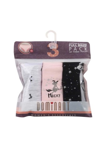 DOMİNANT - Dominant Kadın Bato Külot Büyük Beden 3'lü - Asorti (1)