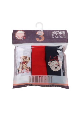 DOMİNANT - Dominant Kadın Bato Külot Büyük Beden 3'lü - Asorti (1)