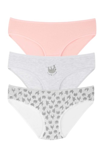 DOMİNANT - Dominant Kadın Bato Külot Büyük Beden 3'lü - Asorti