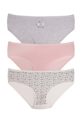 DOMİNANT - Dominant Kadın Bato Külot Büyük Beden 3'lü - Asorti