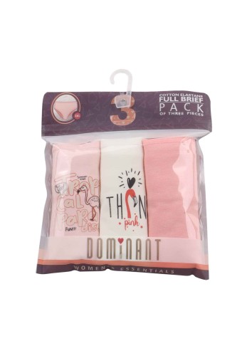 DOMİNANT - Dominant Kadın Bato Külot Büyük Beden 3'lü - Asorti (1)