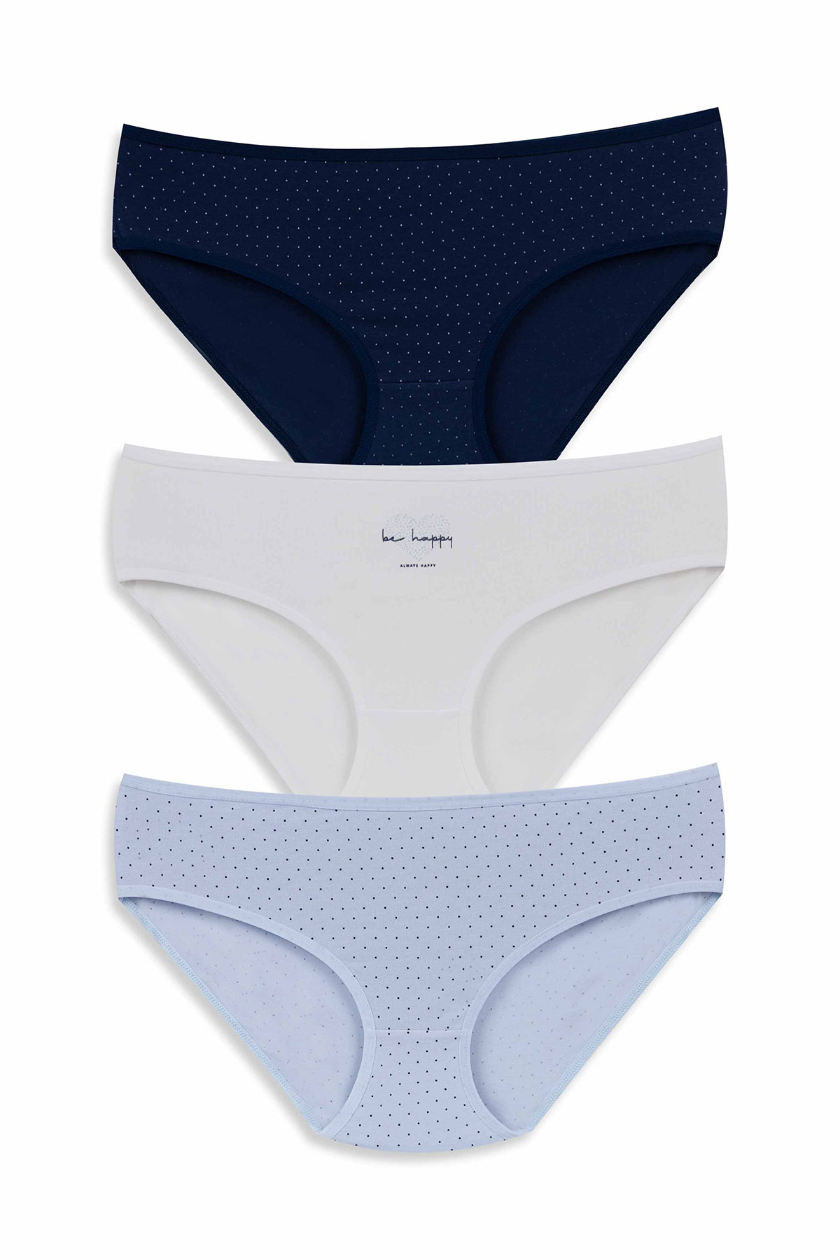 Dominant Kadın Bato Külot Büyük Beden 3'lü - Asorti - Thumbnail