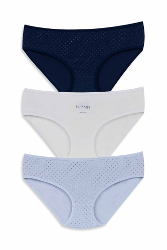 DOMİNANT - Dominant Kadın Bato Külot Büyük Beden 3'lü - Asorti