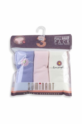 DOMİNANT - Dominant Kadın Bato Külot Büyük Beden 3'lü - Asorti (1)