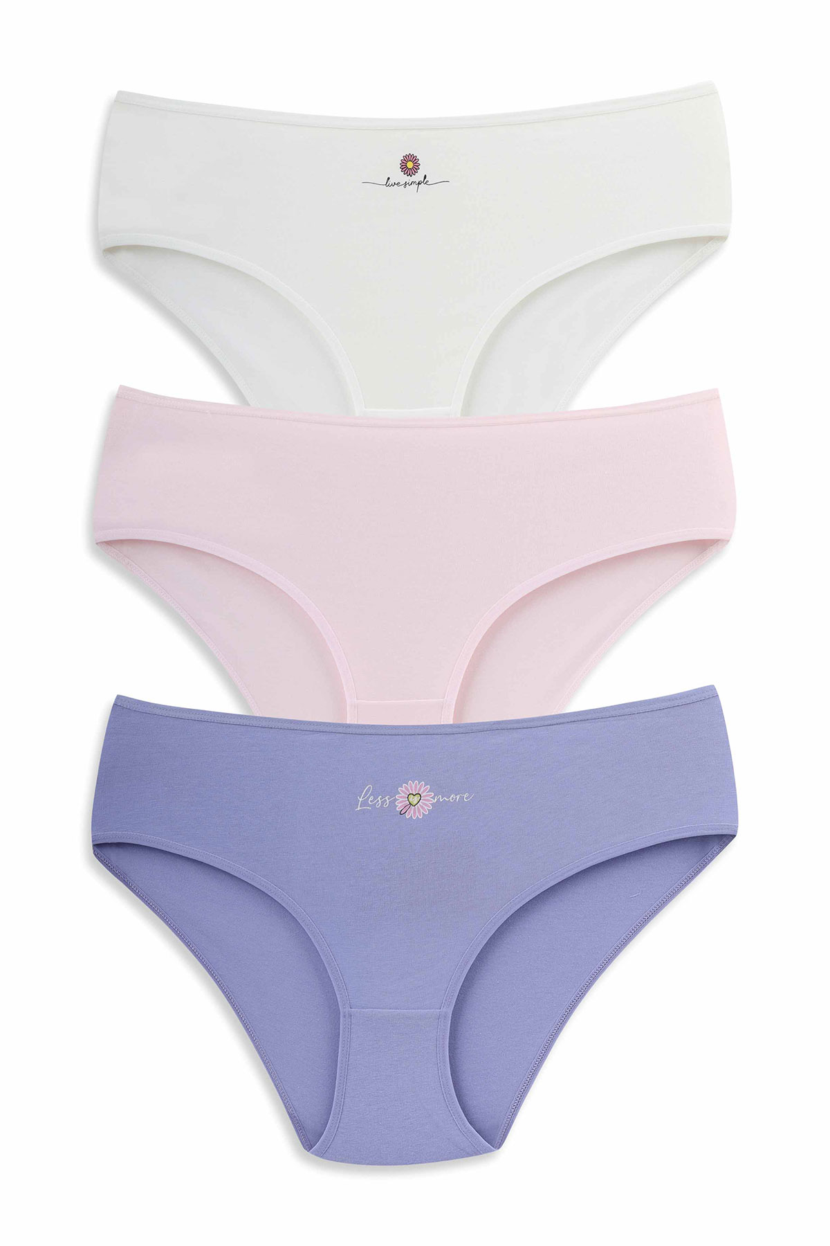 Dominant Kadın Bato Külot Büyük Beden 3'lü - Asorti - Thumbnail