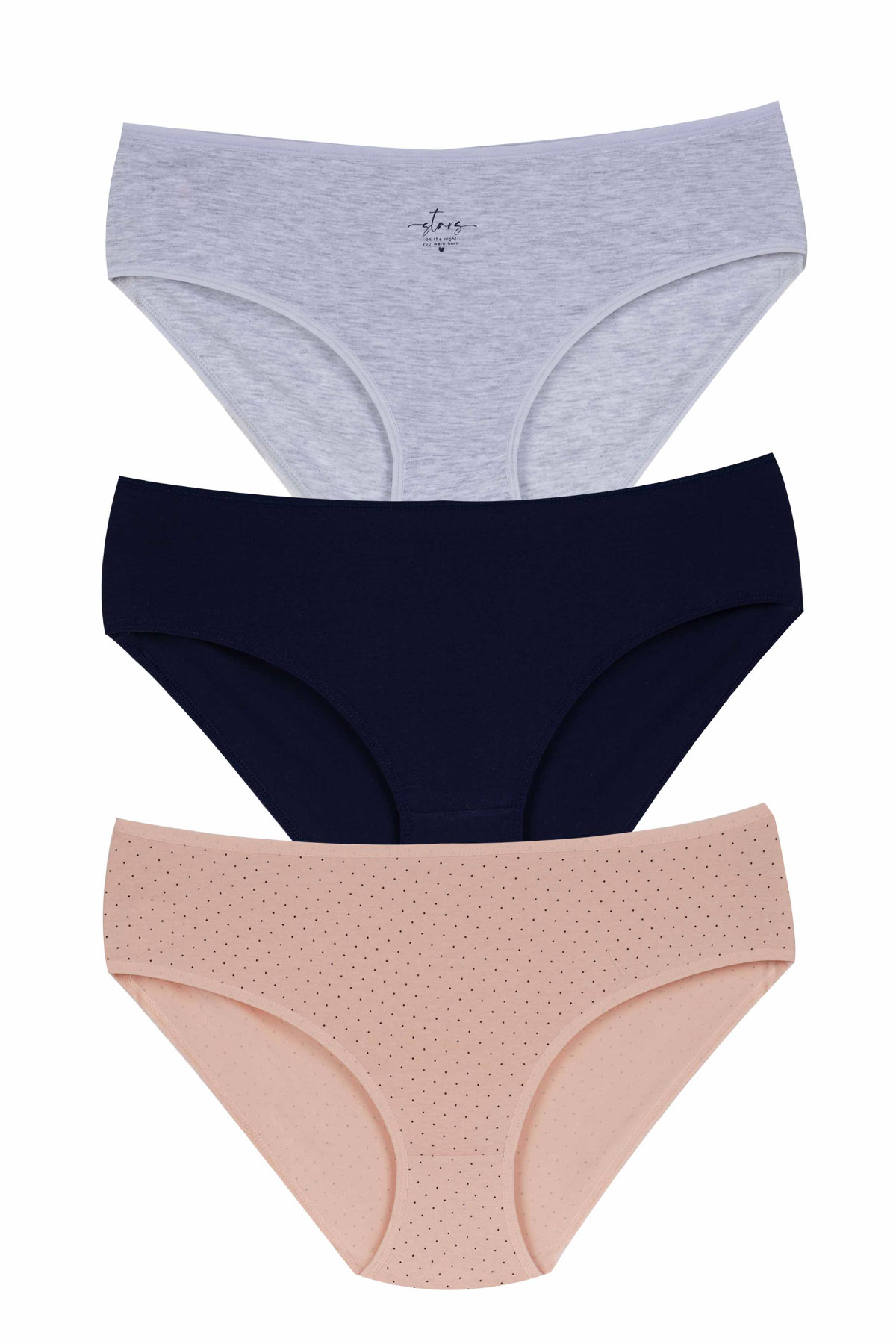 Dominant Kadın Bato Külot Büyük Beden 3'lü - Asorti - Thumbnail