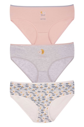 DOMİNANT - Dominant Kadın Bato Külot Büyük Beden 3'lü - Asorti