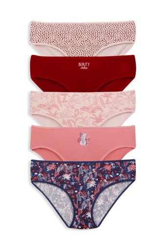 DOMİNANT - Dominant Kadın Bato Külot Büyük Beden 5'li - ASORTİ