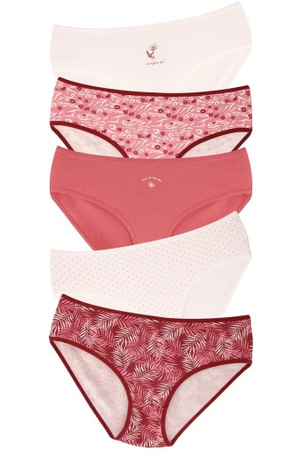 DOMİNANT - Dominant Kadın Bato Külot Büyük Beden 5'li - Asorti