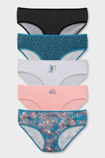 DOMİNANT - Dominant Kadın Bato Külot Büyük Beden 5'li - Asorti