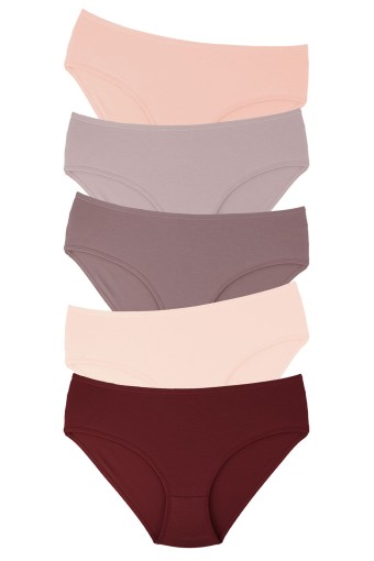 DOMİNANT - Dominant Kadın Bato Külot Büyük Beden 5'li - Asorti