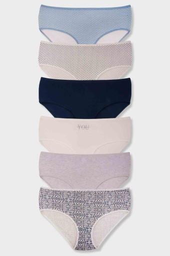 DOMİNANT - Dominant Kadın Bato Külot Büyük Beden 6'lı - Asorti