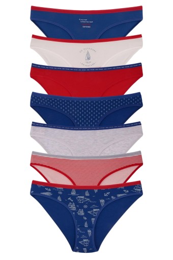 DOMİNANT - Dominant Kadın Bato Külot Büyük Beden 7'li - Asorti