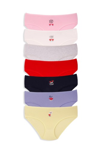 DOMİNANT - Dominant Kadın Bato Külot Büyük Beden 7'li - ASORTİ (1)