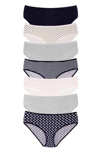 DOMİNANT - Dominant Kadın Bato Külot Büyük Beden 7'li - Asorti