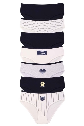 DOMİNANT - Dominant Kadın Bato Külot Büyük Beden 7'li - Asorti