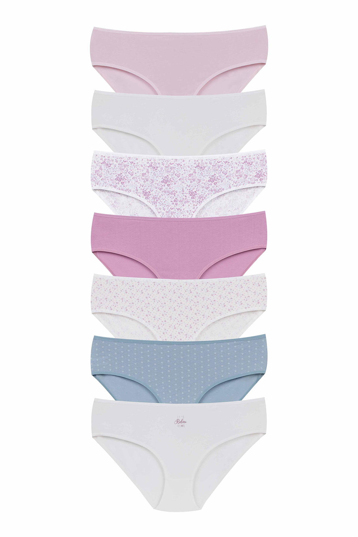 Dominant Kadın Bato Külot Büyük Beden 7'li - Asorti - Thumbnail