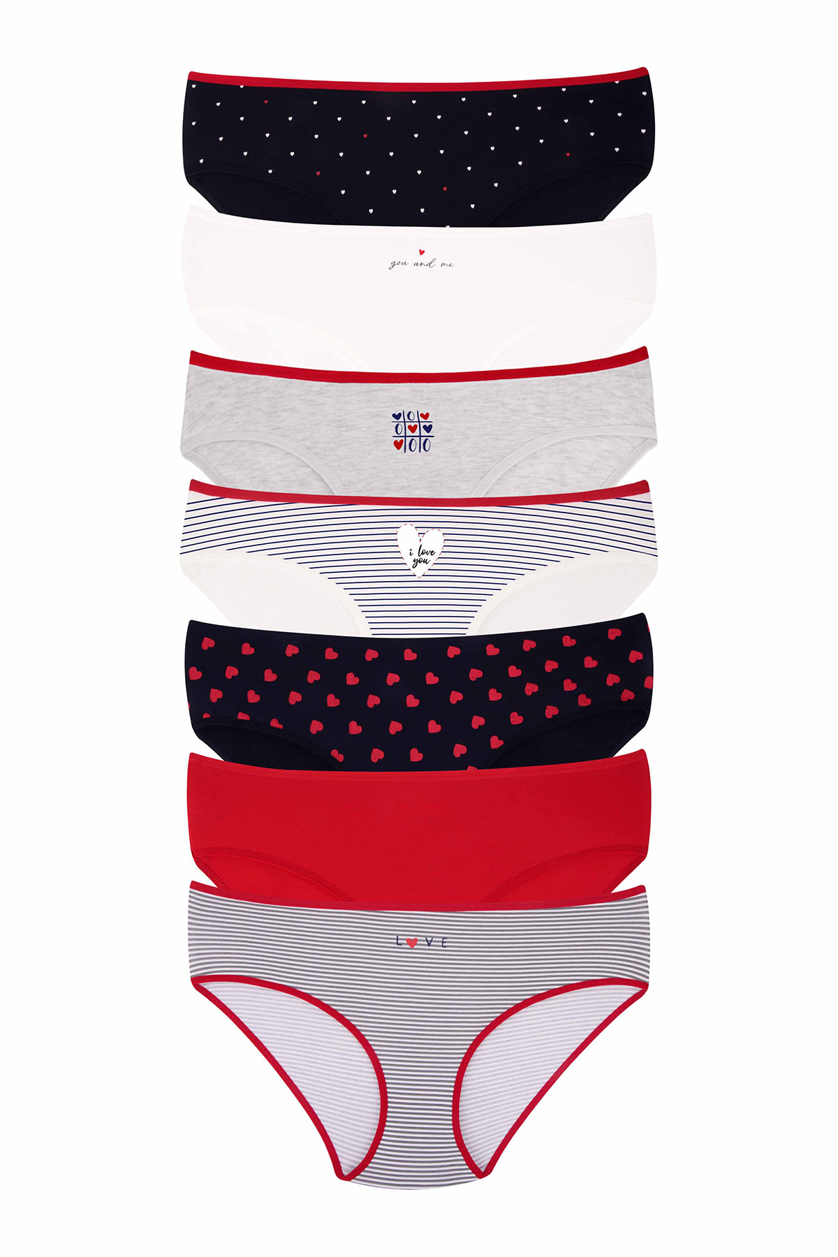 Dominant Kadın Bato Külot Büyük Beden 7'li - Asorti - Thumbnail