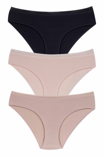 DOMİNANT - Dominant Kadın Bato Külot Büyük Beden Beli Dantelli