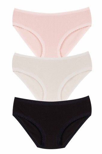 DOMİNANT - Dominant Kadın Bato Külot Büyük Beden Beli Dantelli Jakarlı