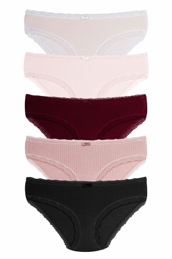 DOMİNANT - Dominant Kadın Bato Külot Büyük Beden Beli Dantelli Raporlu